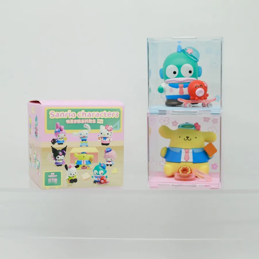 

Подлинная серия Kawaii Sanrio Star Academy Hello Kitty My Melody Cinnamoroll Kuromi Pochacco, слепая коробка, подарок на день рождения, игрушка для девочек