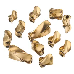 5pcs Stainless Steel Twist The Long Tube Bead Loose Spacer Circles Cute Seed Beads for DIY Jewelry Making Bracelets Wholesale