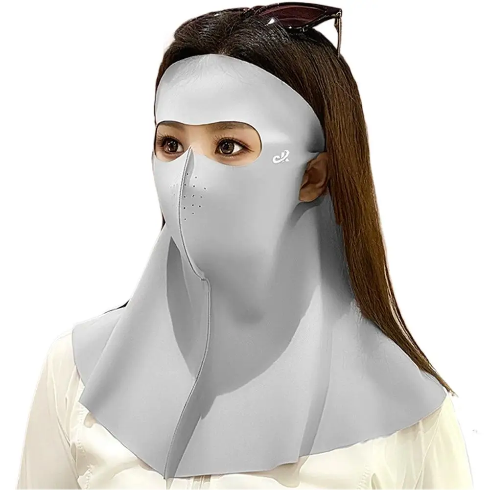 Sunscreen Mask Anti-UV Traceless Summer Mask Breathable Ice Feel Sunshade Face Protection Neck Wrap CoverFace Mask