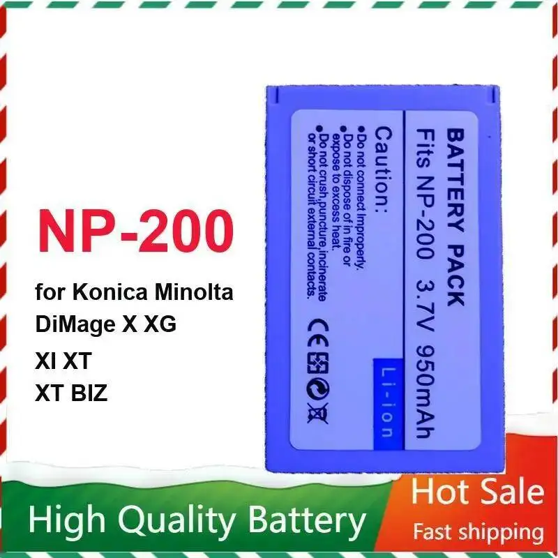 Para konica minolta dimage x xg xs xt biz bateria da câmera de alta qualidade NP-200 950mah potência confiável