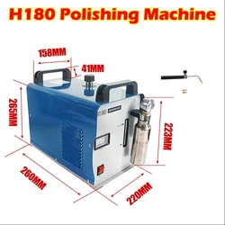 H180 Acrylic Flame Glass Metal Polishing Machine 95L Polisher Oxygen Hydrogen Generator for Jewellers and Silversmiths 500W