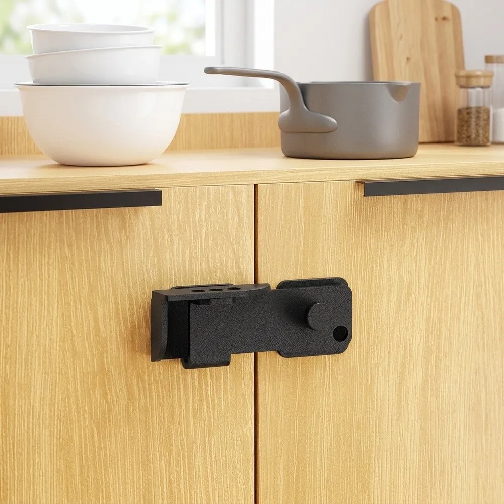 Adjustable 3-Hole Door Hasp Constructed from Thick SUS Stainless Steel and Zinc Alloy with 3-Digit Combination Lock