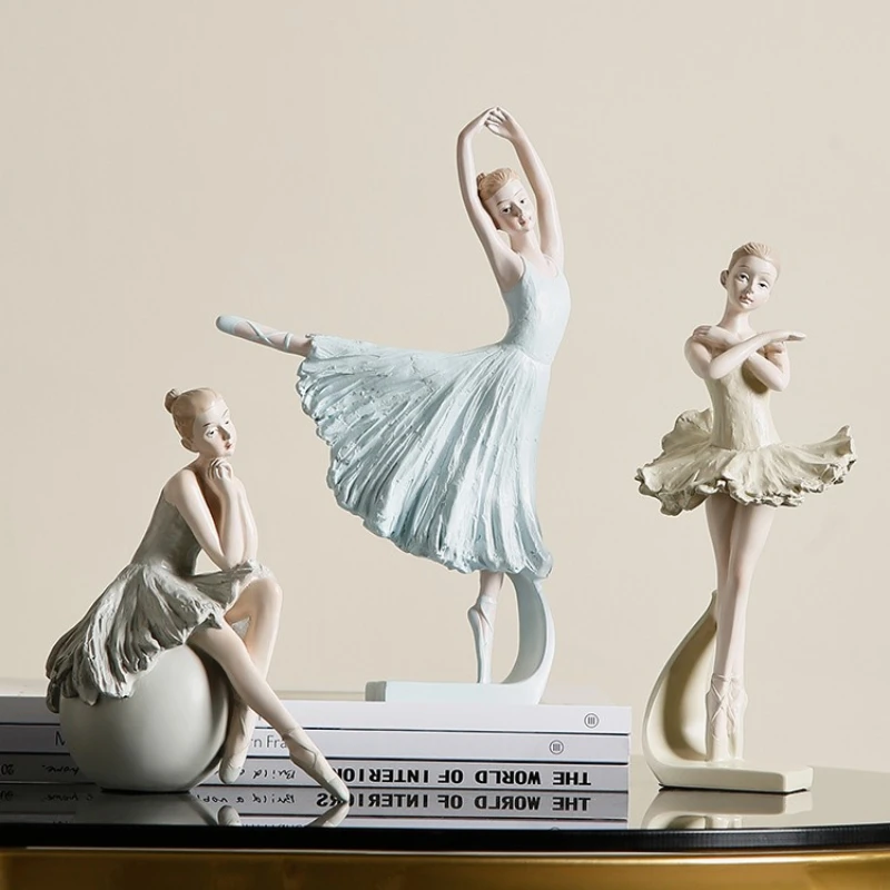 

Modern Minimalist Girl Figurines Artistic Creativity Dancers Living Room Foyer Tabletop Decoration Cute Gifts High Quality