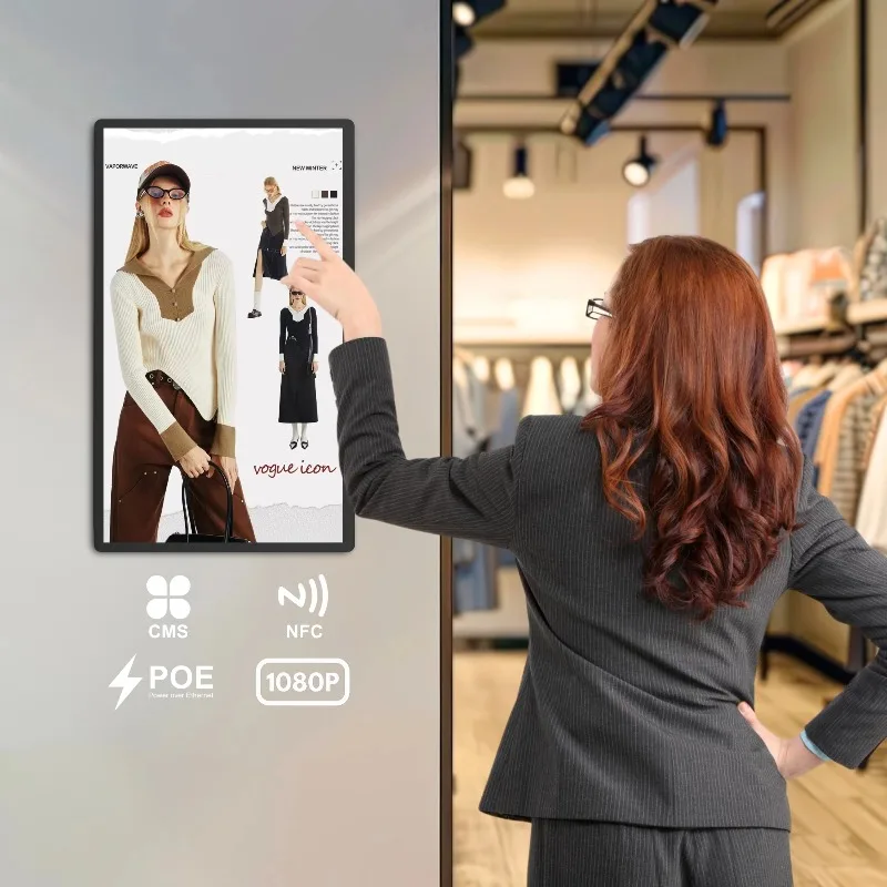 

32\" Touchscreen Digital Signage Display 4+32Gb Optional POE6 TOPS AI Performance Wall Mount for Retail Store Mall AA