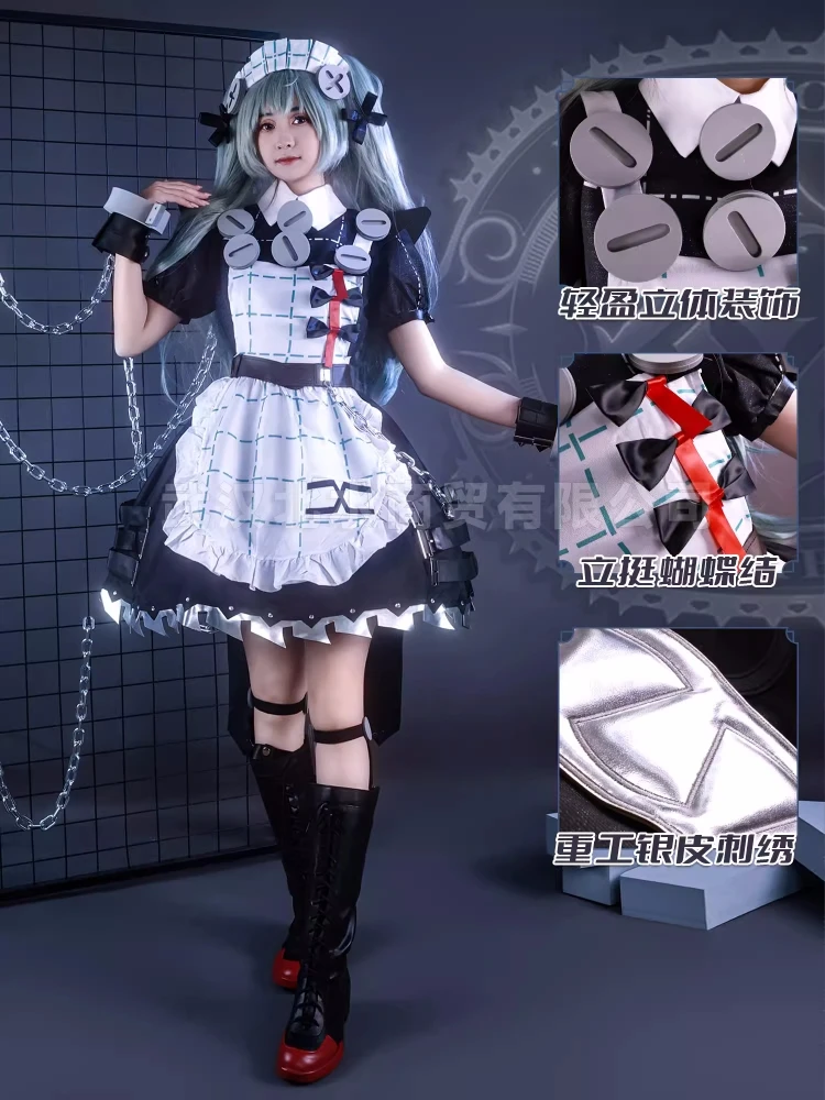 

Corin Wickes Cosplay Dress Game Zenless Zone Zero Anime Women Maid Outfit Apron Dress Halloween Comic-con Party Suit Stock