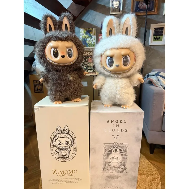 

Authentic Pop Mart labubu zimomo Archangel and Big Boss series vinyl figurine Cute plush toy figurines of big kids xmas gifts