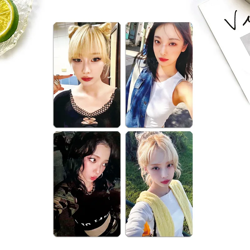 Kpop Idols NingNing Karina Photocard Korean Style Special Card Double Sides Matte Film LOMO Card Winter Giselle Fans Collection image 6
