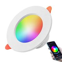 LED Recessed Lights Smart Ceiling Lamp Indoor Round Recessed Lamp Voice Control Color Changing Dimmable Ceiling Light