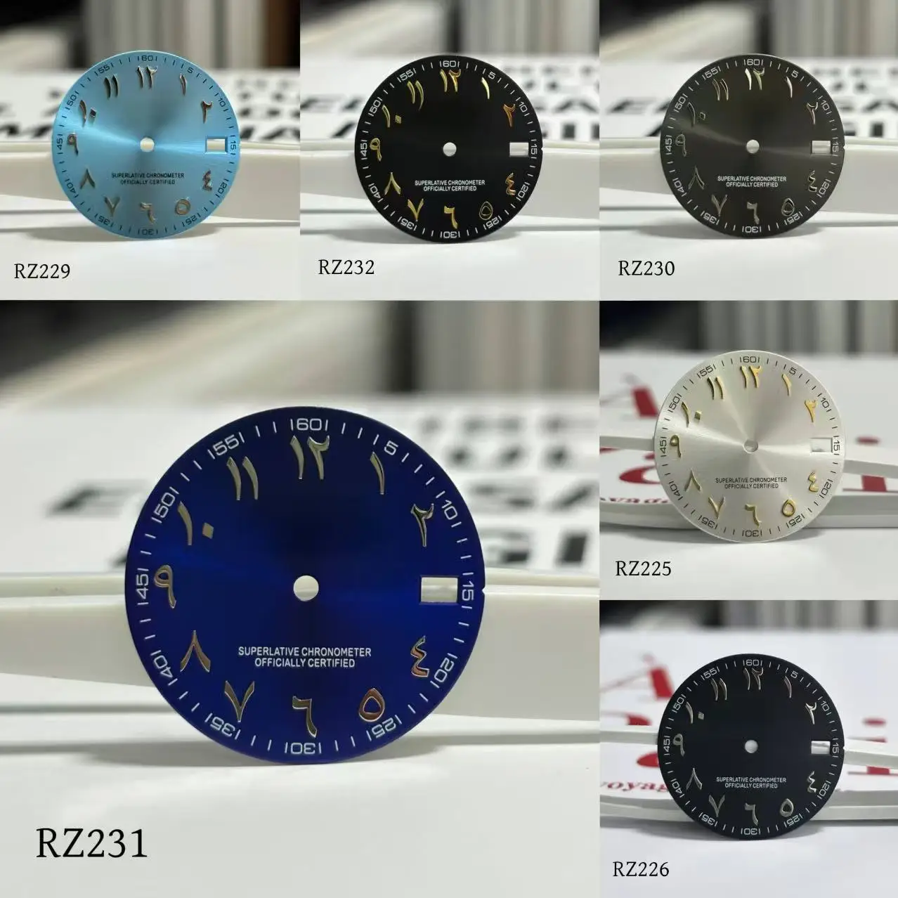 

28.5mm S logo Arabic numerals Single skylight dial Suitable nh35 Movement watch accessories no luminous Watch repair tool