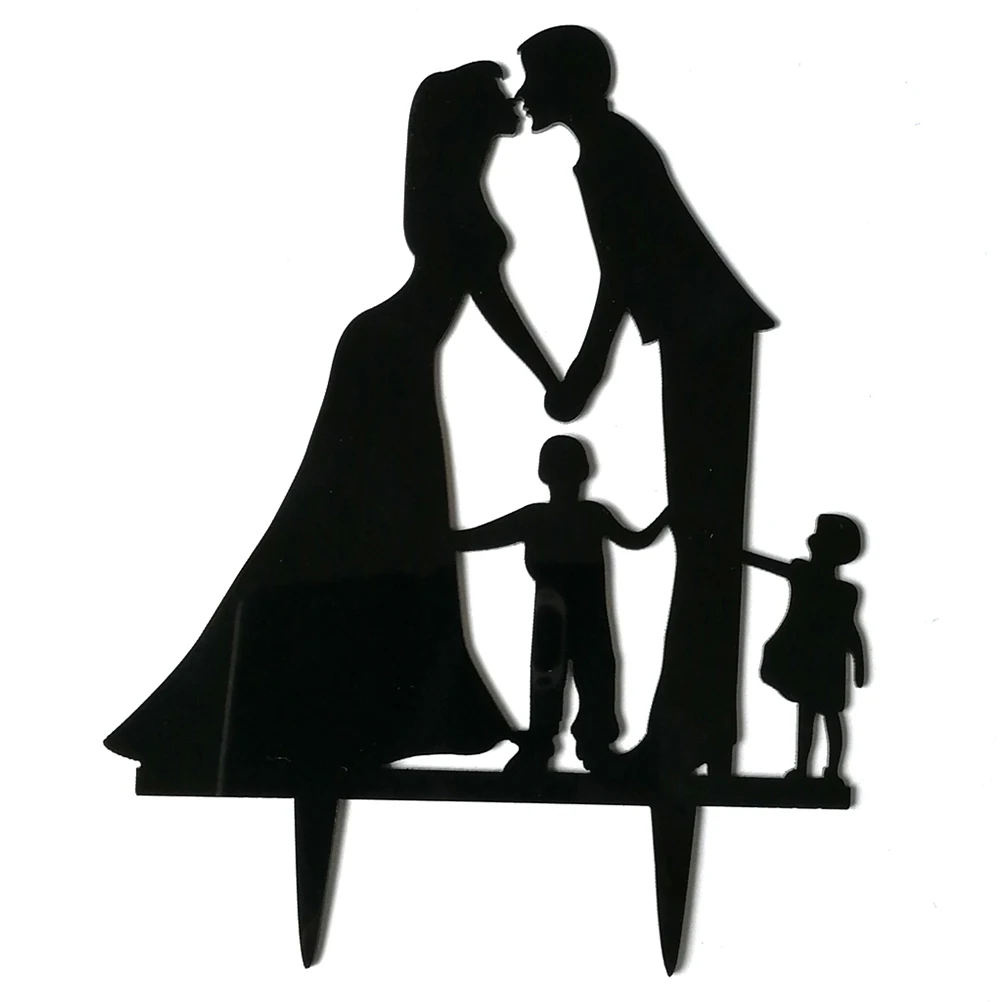 

Wedding Cake Toppers Acrylic Bride Groom Son Daughter Rustic Anniversary Decoration Topper For Special Day Moments