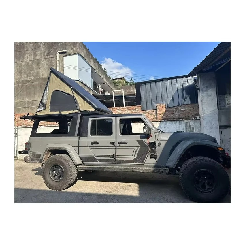 EXTREME Hard Canopy Camper Nissan Titan Roof Top Tent Jeep Gladiator Alu Cover Pickups Truck Pop up Shell 8ft Box Cheyenne