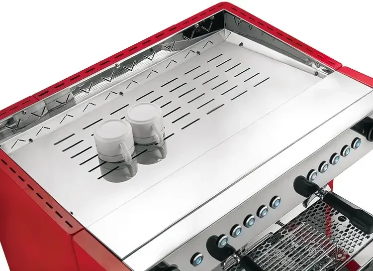 ステンレス鋼の電気エスプレッソマシン,プロのコーヒーショップ,イタリアのカプチーノ,屋外用の商業用コーヒーメーカー