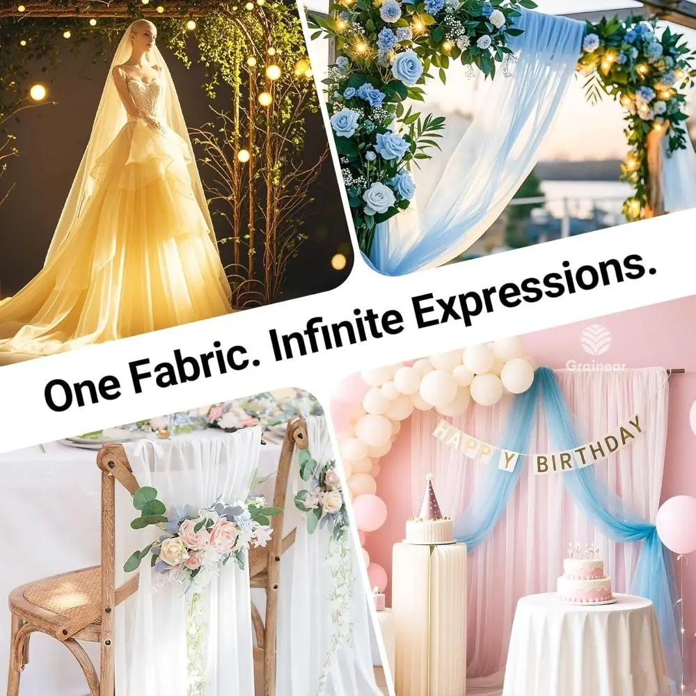 100X150cm Organza Mesh Fabric Lightweight Glossy Smooth Sheer Organza Fabric Colorful Gauze Fabric Sheer