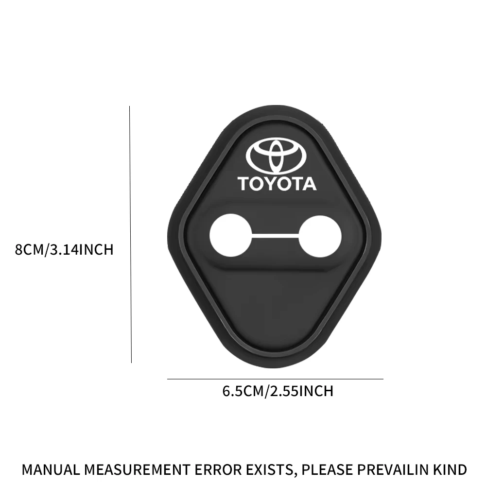 4 قطعة سيارة سيليكون قفل الباب غطاء حماية مشبك غطاء اكسسوارات السيارات لتويوتا كورولا أوريس بريوس يارس هايلاندر 4WD TRD