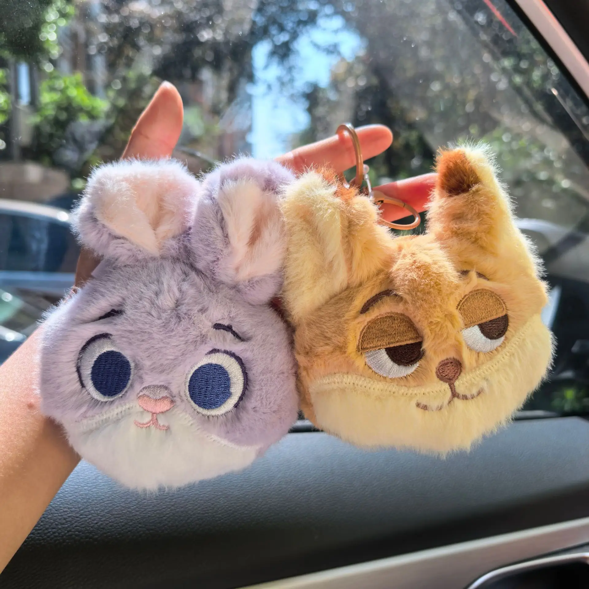 For Zootopia2 plush  Keychain toys Nick Wilde Judith Laverne Hopps plush coin purse charm cartoon bag pendant Christmas gift