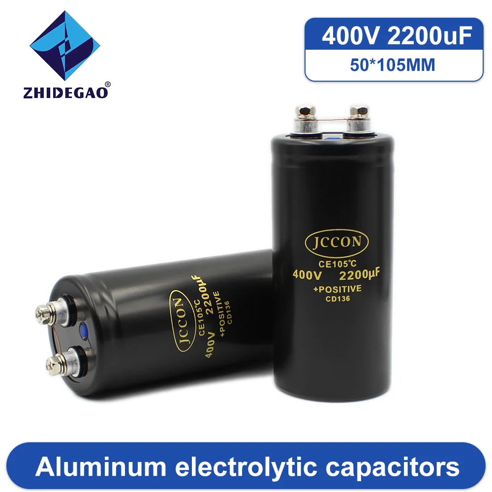 

1 Pcs 2200мкФ 400в (2200UF 400V) Aluminum Electrolytic Capacitor 50x105mm 105C low ESR (including screws) Black