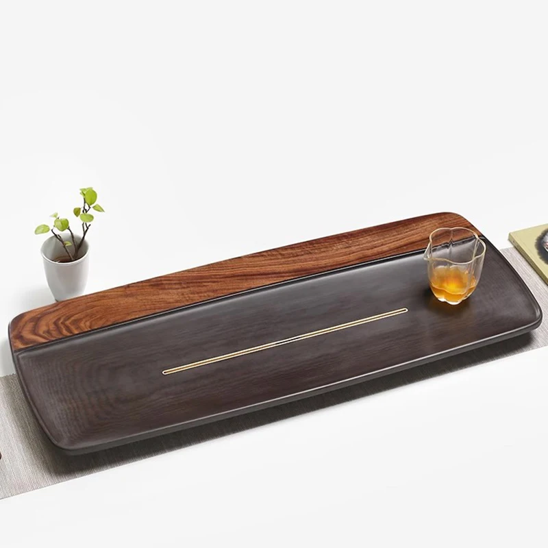 

Rectangle Hospitality Tea Tray Living Room Dining Serving Wooden Accessories Luxury Tea Tray Chinese Bandejas Home Products