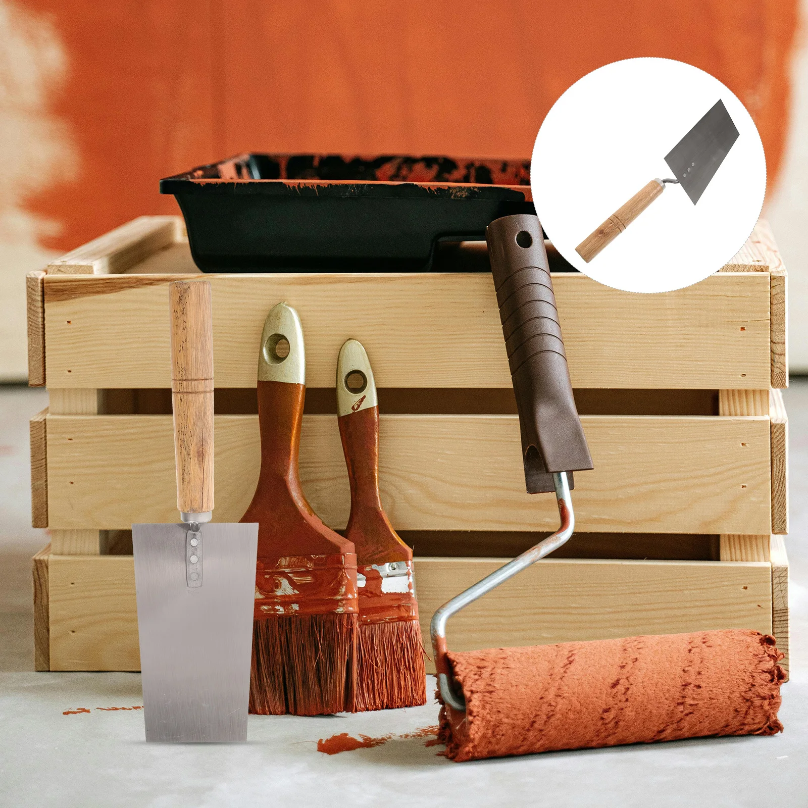 

Plastering Trowel With Wood Handle For Cement Concrete Smoothing Tool Durable Steel Flat Scraper Drywall Spatula