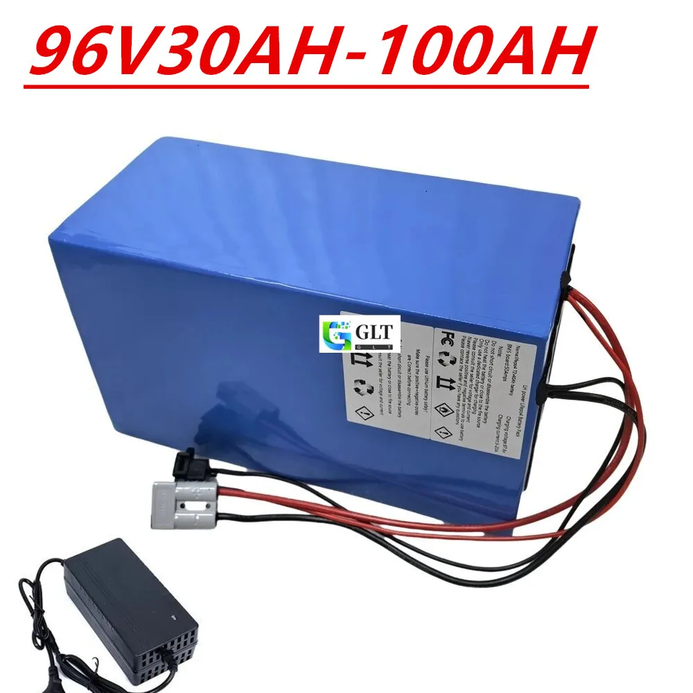 

50Ah 96v 80Ah 100Ah 30Ah 40Ah lithium ion battery bluetooth BMS APP for 5000w motor robot scooter motorcycle AGV + Charger