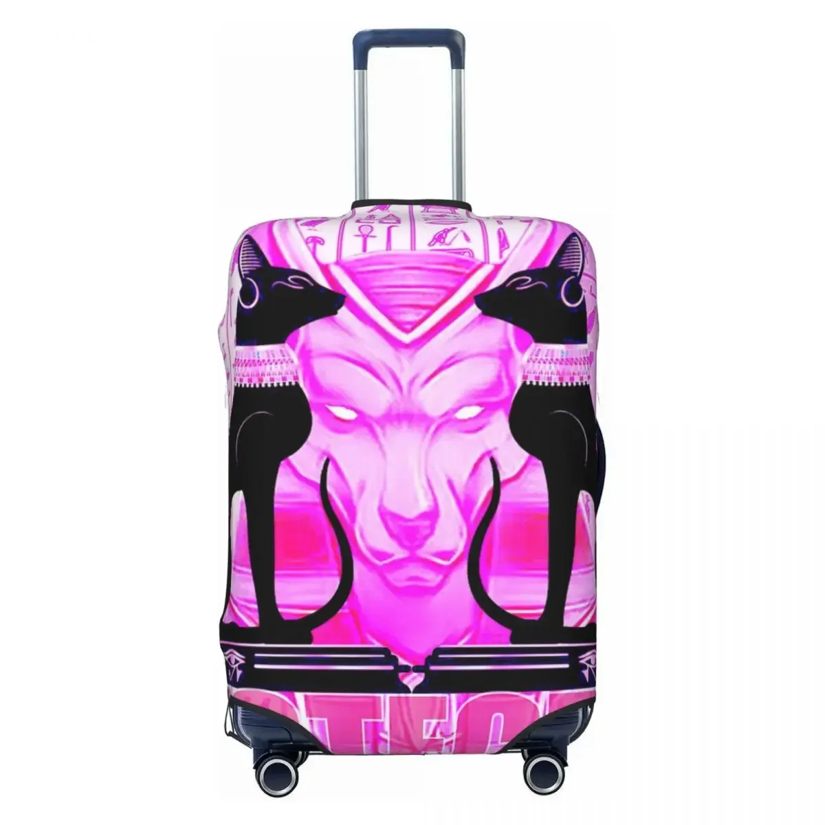 PROTECTED BY THE EGYPTION GODS Print Luggage Protective Dust Covers Elastic Waterproof 18-32inch Suitcase Cover