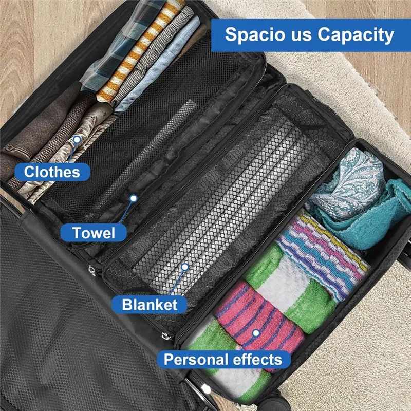 

A26F-Suitcase Clothing Organizers Travel Packing Bag Luggage Packing Organizers Black