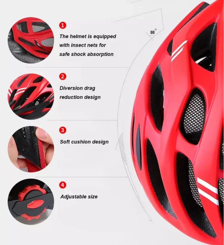 Xunting CE High End Certified Streamline Mountain Bicycle Helmet Cascos Detachable Light Sports Bike Cycling Helmet