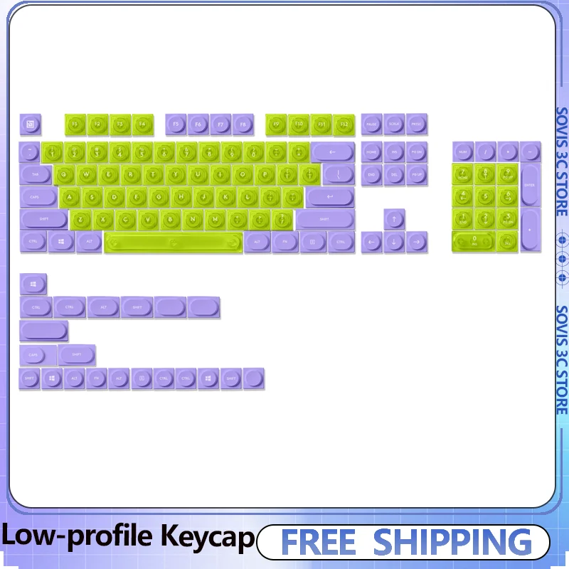 

Набор прозрачных колпачков для ПК, низкопрофильные колпачки для клавиш, двухцветные колпачки для клавиш, колпачки для механической клавиатуры «сделай сам», аксессуары для переключателей MX