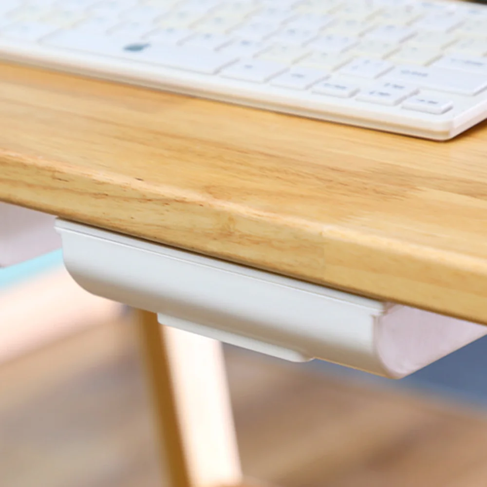 Self-Adhesive Hidden Storage Box under the table, Makeup Organizer, Under Desk Drawer, Stationery Storage