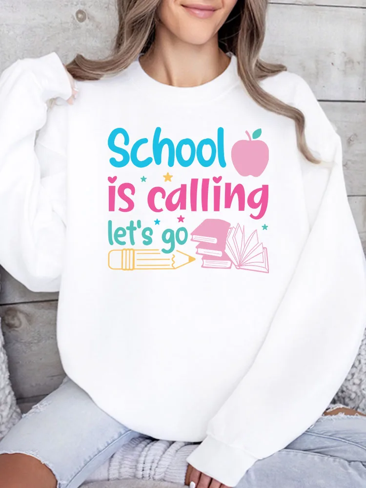 

Женская толстовка с принтом «Let's Go», повседневная, с длинным рукавом, свободного кроя, уличный стиль, для осени и зимы