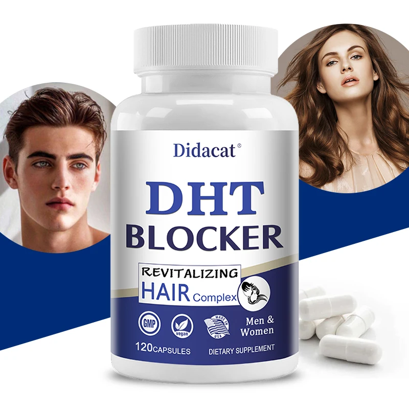 Didacat Advanced DHT Blocker Hair Growth Supplement for Hereditary Thinning Hair - for Men and Women, Hair Loss