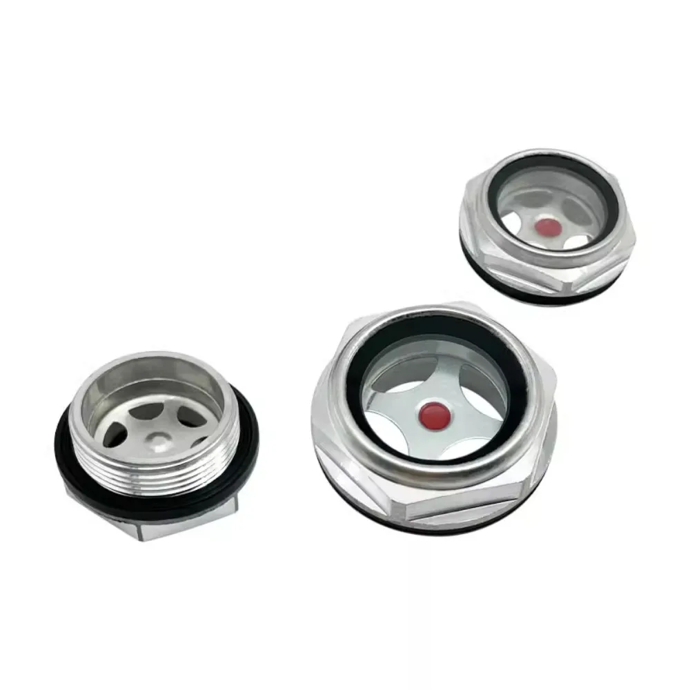 

1/4 "3/8" 1/2 "3/4" 1 "-2" BSP NPT M10-M60 Метрический мужской алюминиевый масляный прицел для стеклянного окна, воздушный компрессор, токарный станок