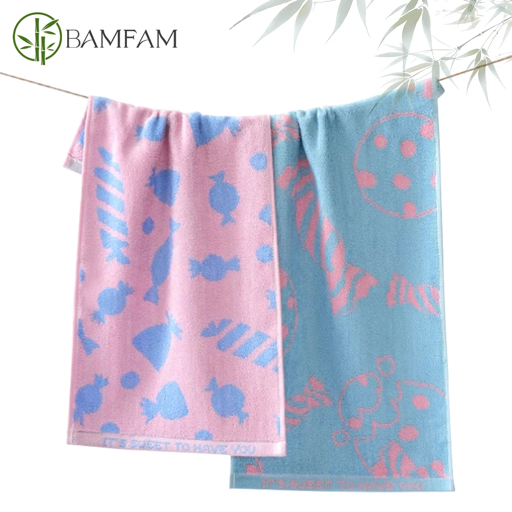 1pcs Face Towel Bamboo Fiber Towel Hand Face Cleaning Hair Shower Microfiber Towels Hair Towel Bathroom Home School for Kids