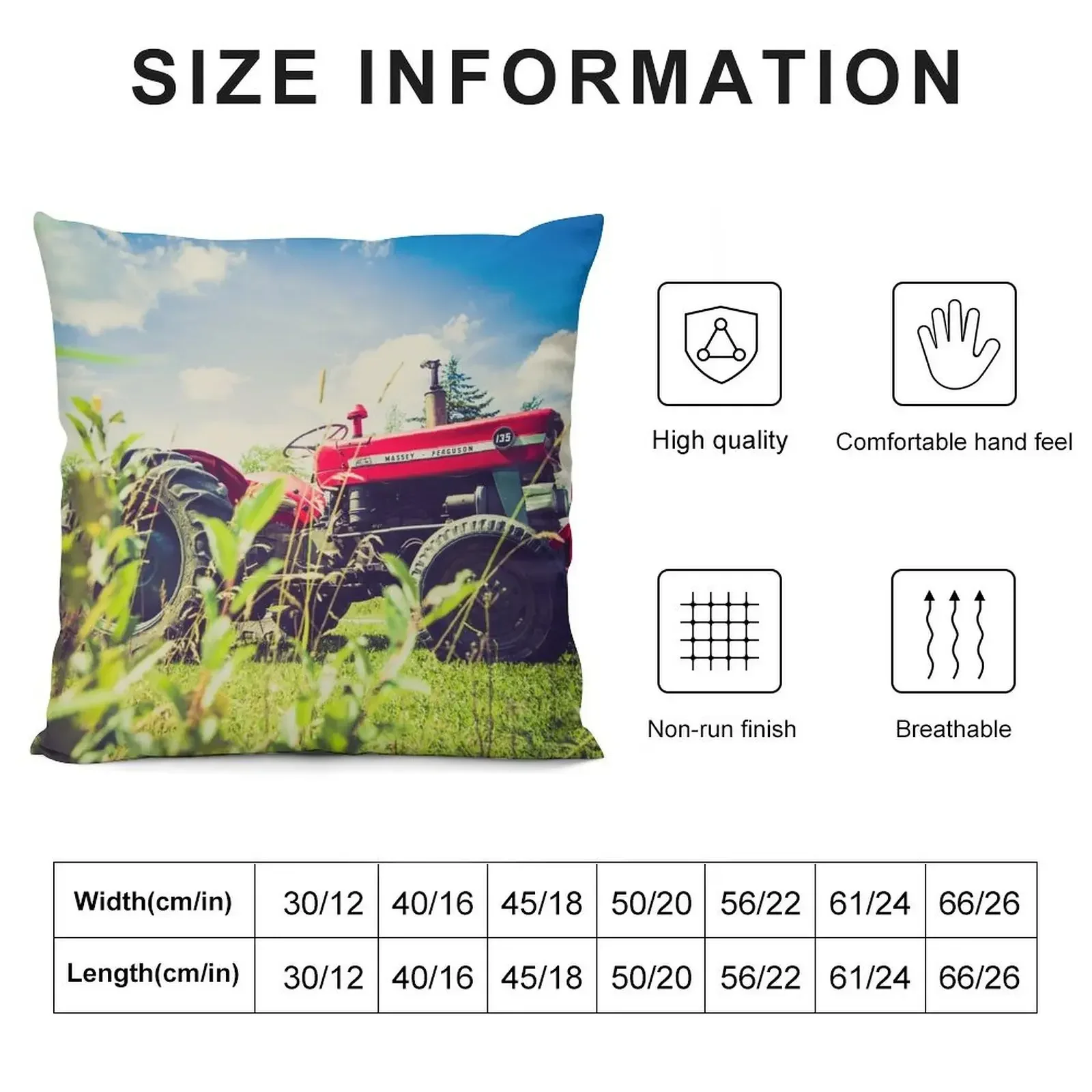 Red tractor / Tracteur rouge Throw Pillow Custom Cushion Photo Pillow Case Christmas Cushion Cover For Sofa pillow