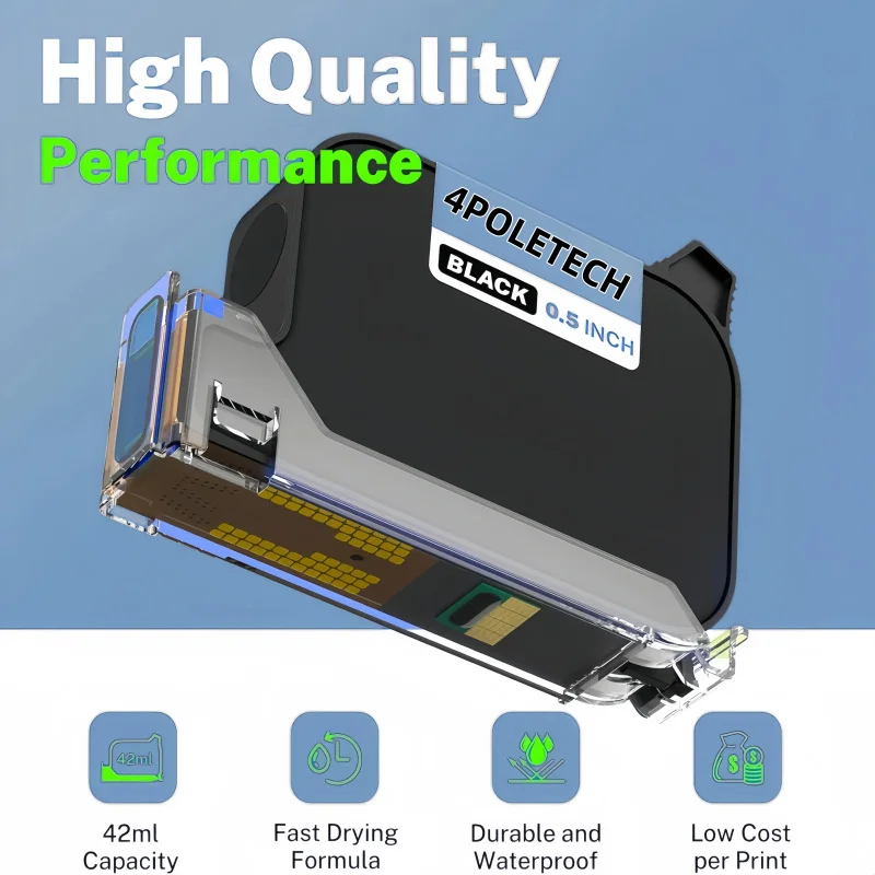 

Dry Ink Cartridge 3-5S Drying Time For Handheld Online Thermal Inkjet Printer