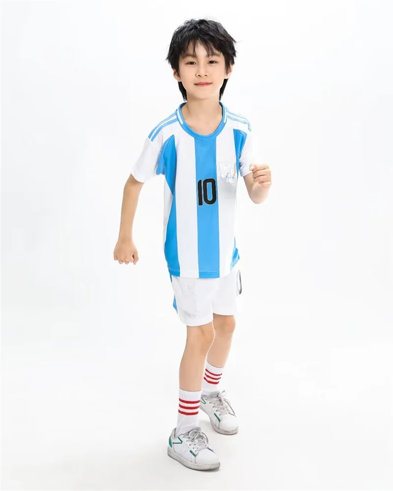 adult children\'s clothing set Football sport Uniforms boy girl Argentinian Fans Jersey Training wear games kits Leisure shirt