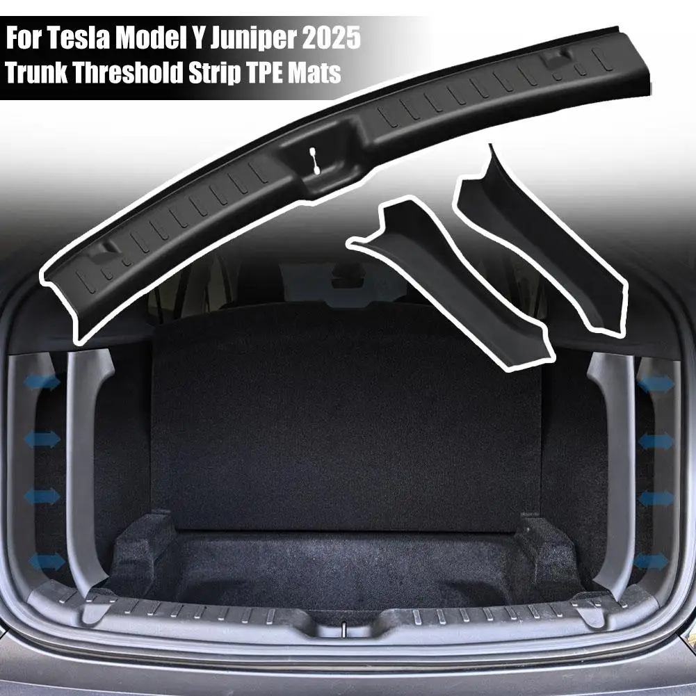 

For Tesla Model Y Juniper 2025 Trunk Threshold Strip Cargo Interior Protector Guard Sill Anti Scratch Mats Accessories TPE R5N5