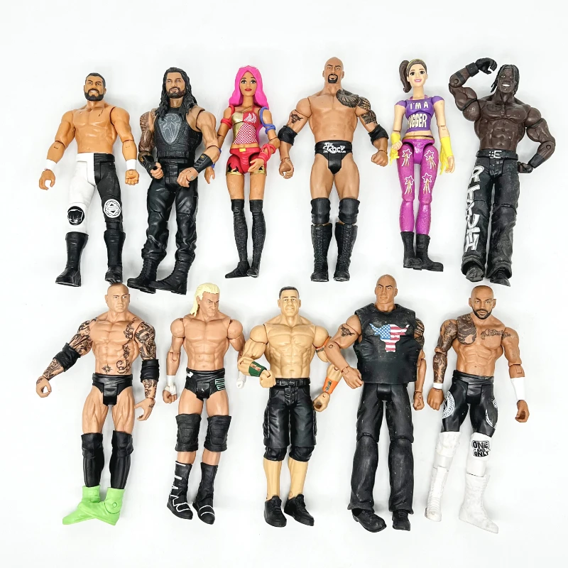 Wrestler Action Figure Collection Joints Movable Dolls Toy Table Ornament Boys Children Birthday Gifts 6-inch 18cm Figures