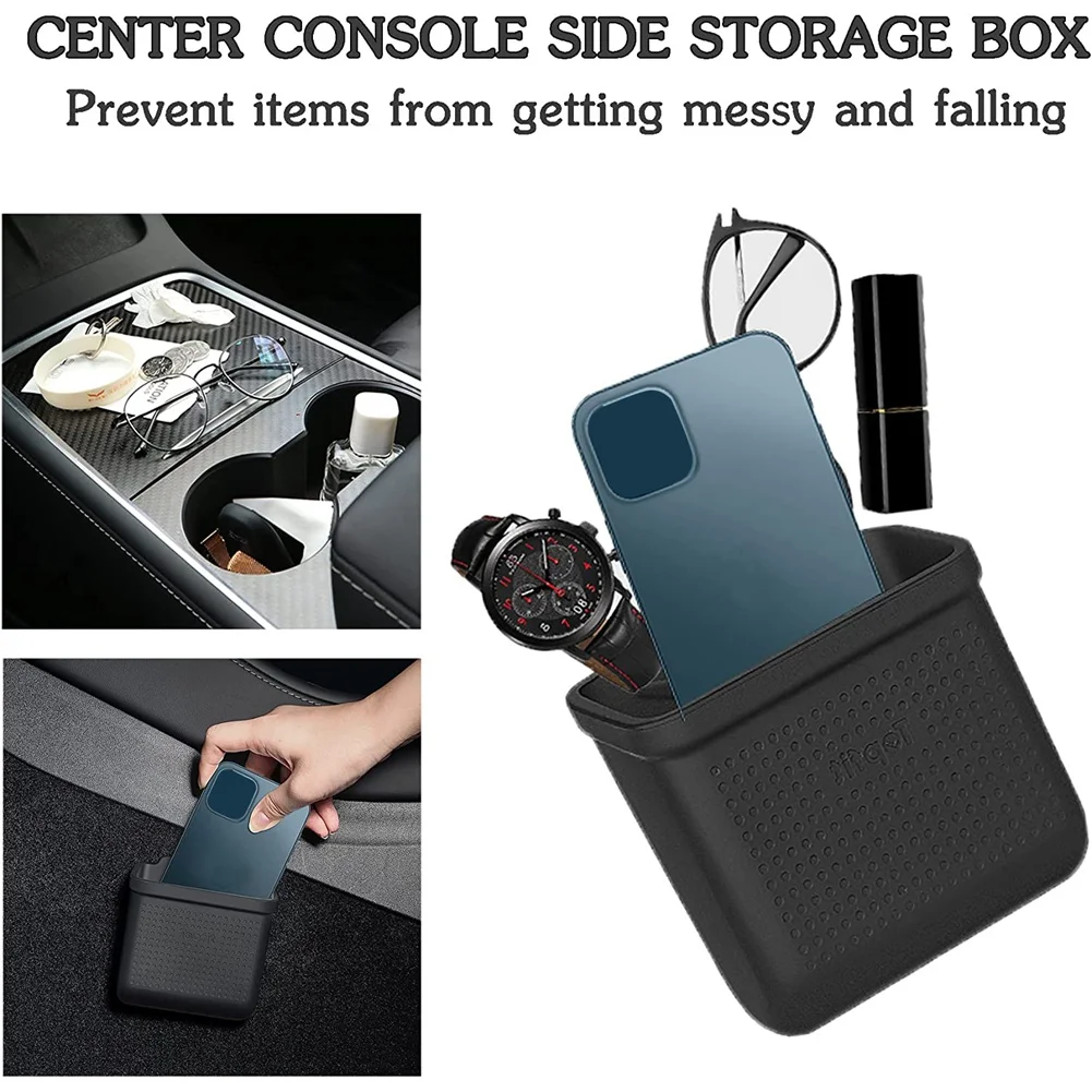 For Y X S 2017-2022 Center Console Organizer Storage Box Cell Phone Pocket Silicone Buckle Bag Case