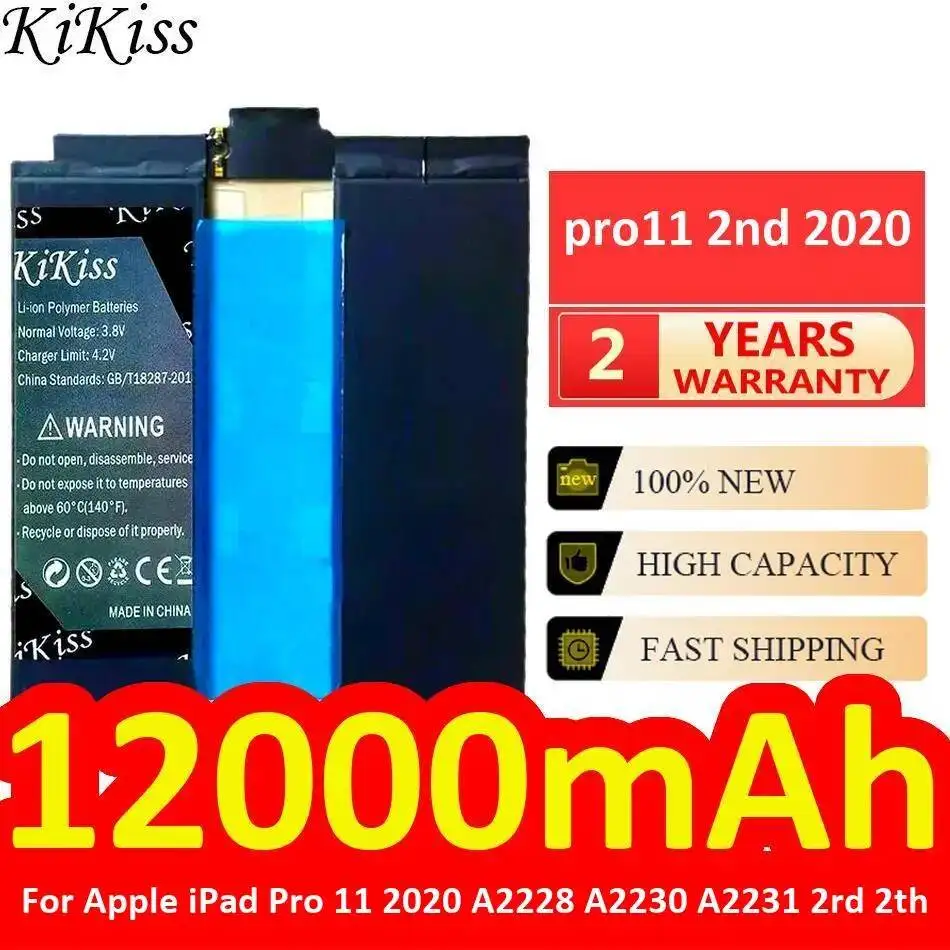 For Apple iPad Pro 11 2020 A2228 A2230 A2231 2rd 2th pro11 2nd High Compatibility Tablet Battery 12000mAh