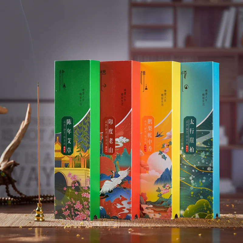 160pcs/box Natural Raw Materials Incense Sticks Handmade Sandalwood Agilawood Indoor Purification Air Refreshing Fragrance