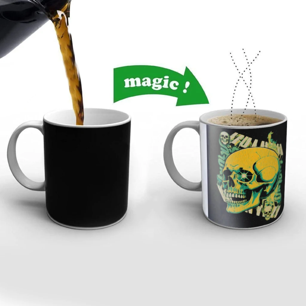 

World of Horror 2 Creativity Change Color Chang mug Ceramic mug Hot Coffee Cup Breakfast Cup Mug Friend Gift