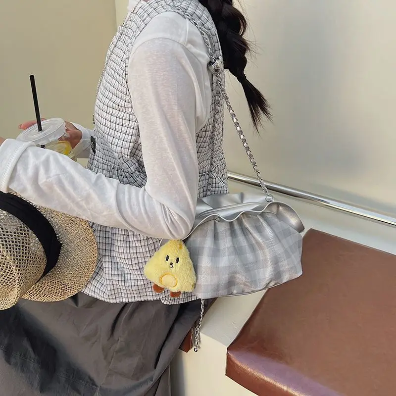 

2025 New Euro - American Retro Pleated Cloud Bag Women's Fashion Trend Versatile Chain Shoulder Messenger Bag for Summer