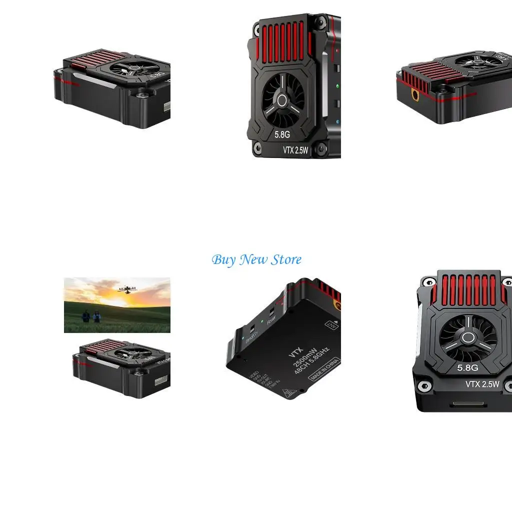 

20CE 1 Set 5.8G 2.5W Transmitters Module Board Easy Frequency Adjust with Cable