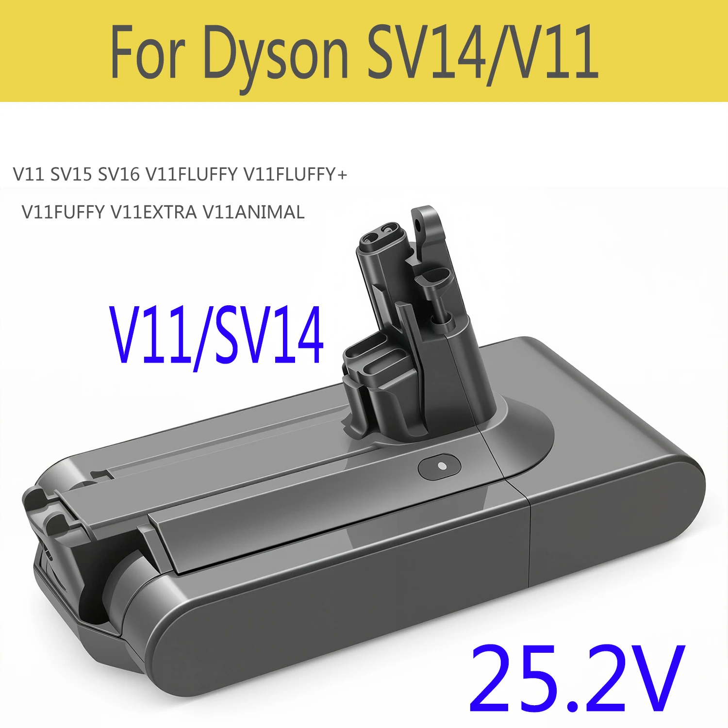 

25,2 В 12800 мАч для Dyson V11/SV14, аккумулятор Absolute V11, литий-ионный пылесос с животными, перезаряжаемая батарея