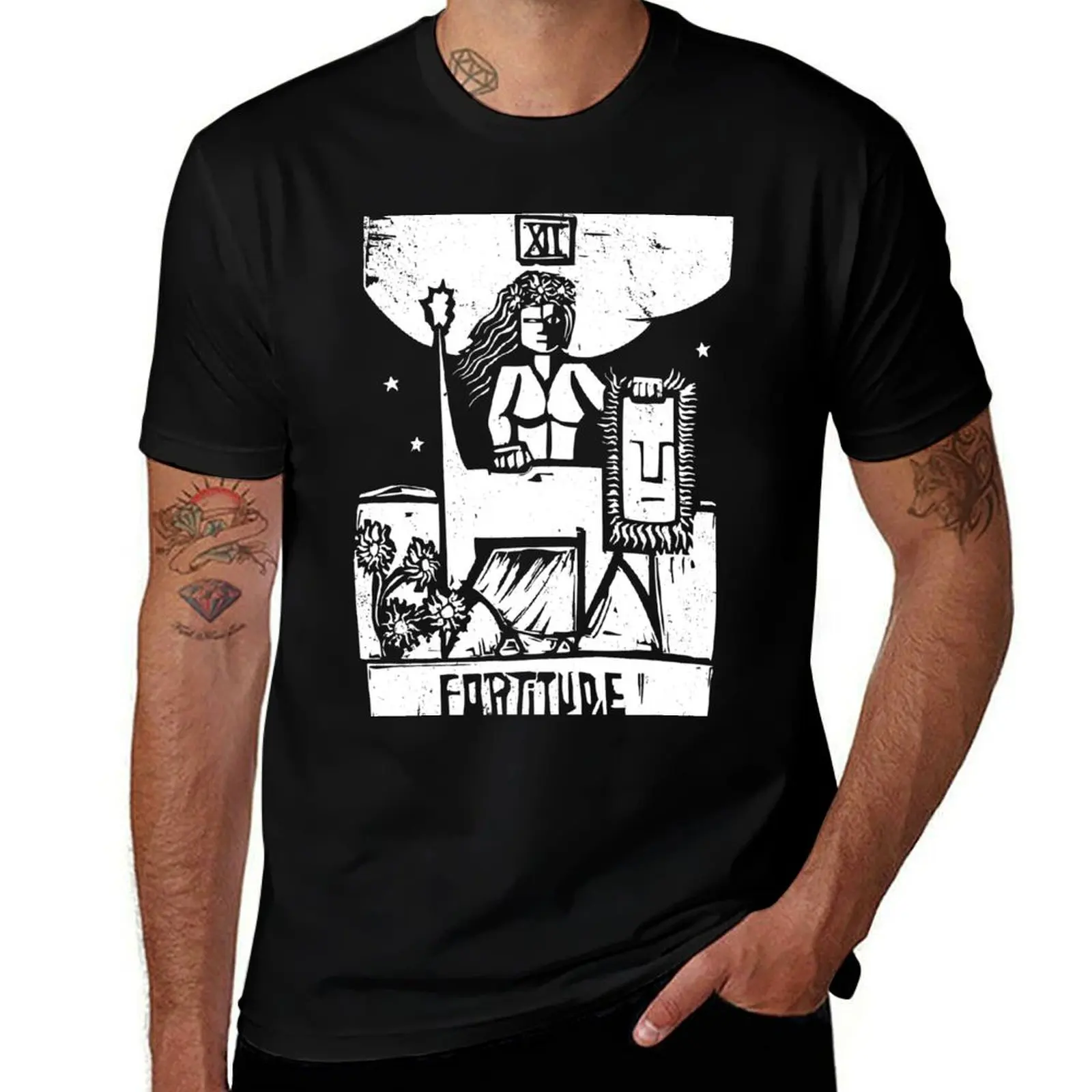 

Cards men summer T-Shirt man man men - g Strength T-Shirt for Arcana shirts t - t shirts man for shirt Tarot Major t