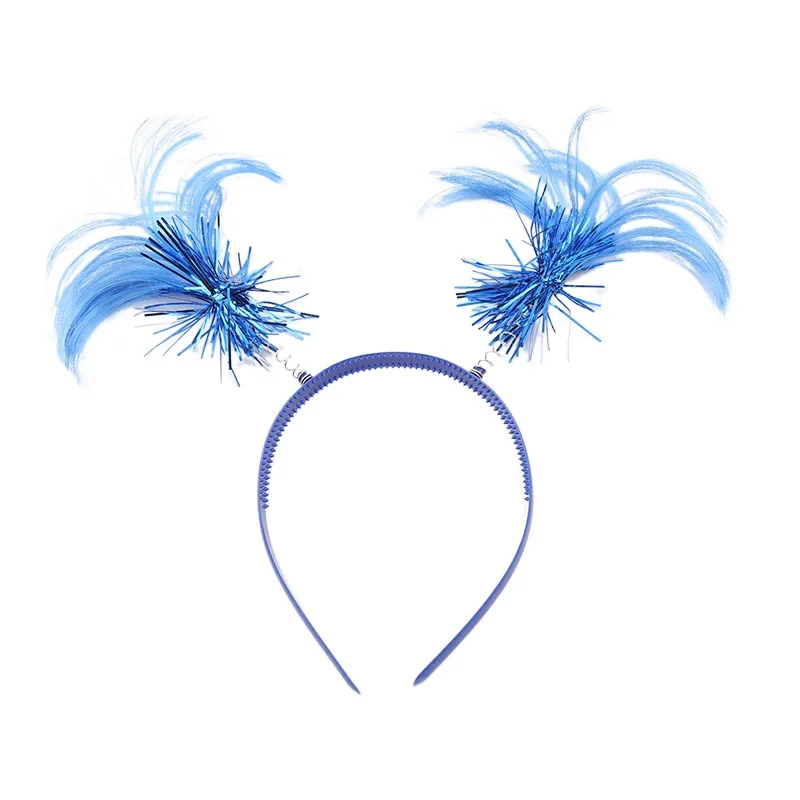 Diadema de peluca azul real para niños, fiesta de cumpleaños de Año Nuevo, bandera de los Estados Unidos, diadema, broche para el cabello, tocado para niños