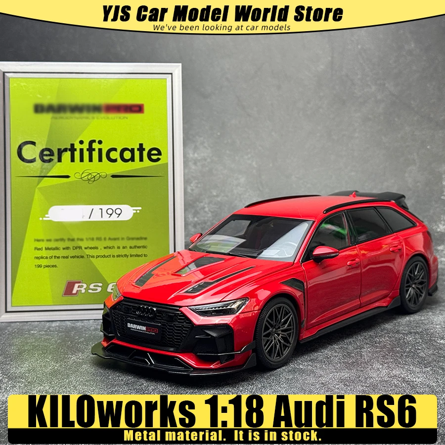 

KILOworks Diecast model 1:18 Audi RS6 Collection of static metal car model ornaments as festival gifts
