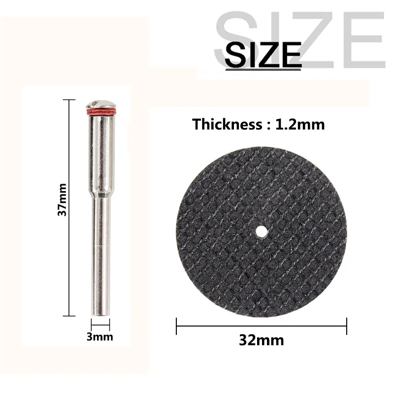 11/27Pcs Circular Saw Blade Wheel 32mm Metal Cutting Disc Grinder Rotary Tool for Metal Plastic Abrasive Cutting Disc