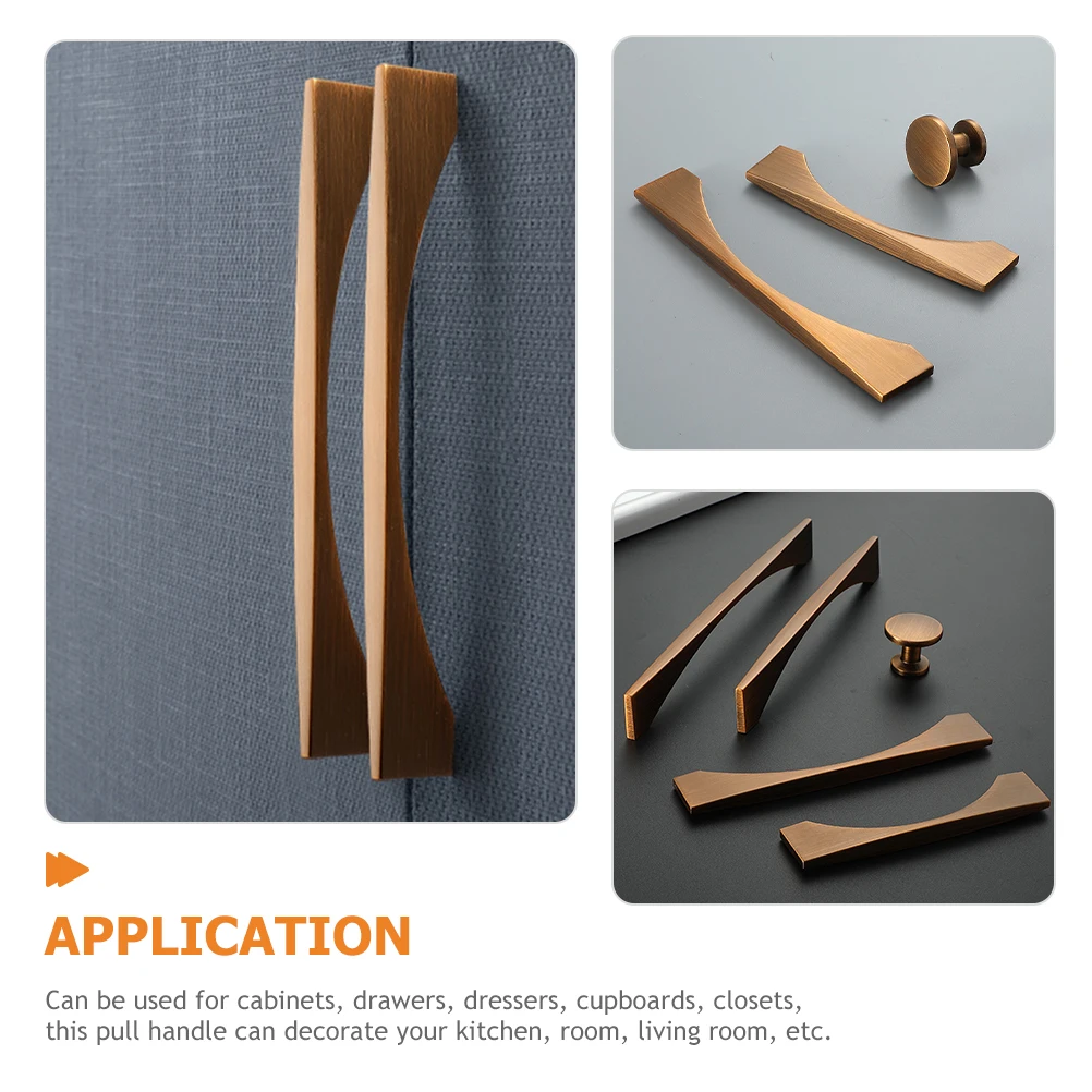 

2Pcs Zinc Alloy Cabinet Pulls Furniture Accessory Door H for Cabinets Drawers Dressers Cupboards Closet Decor