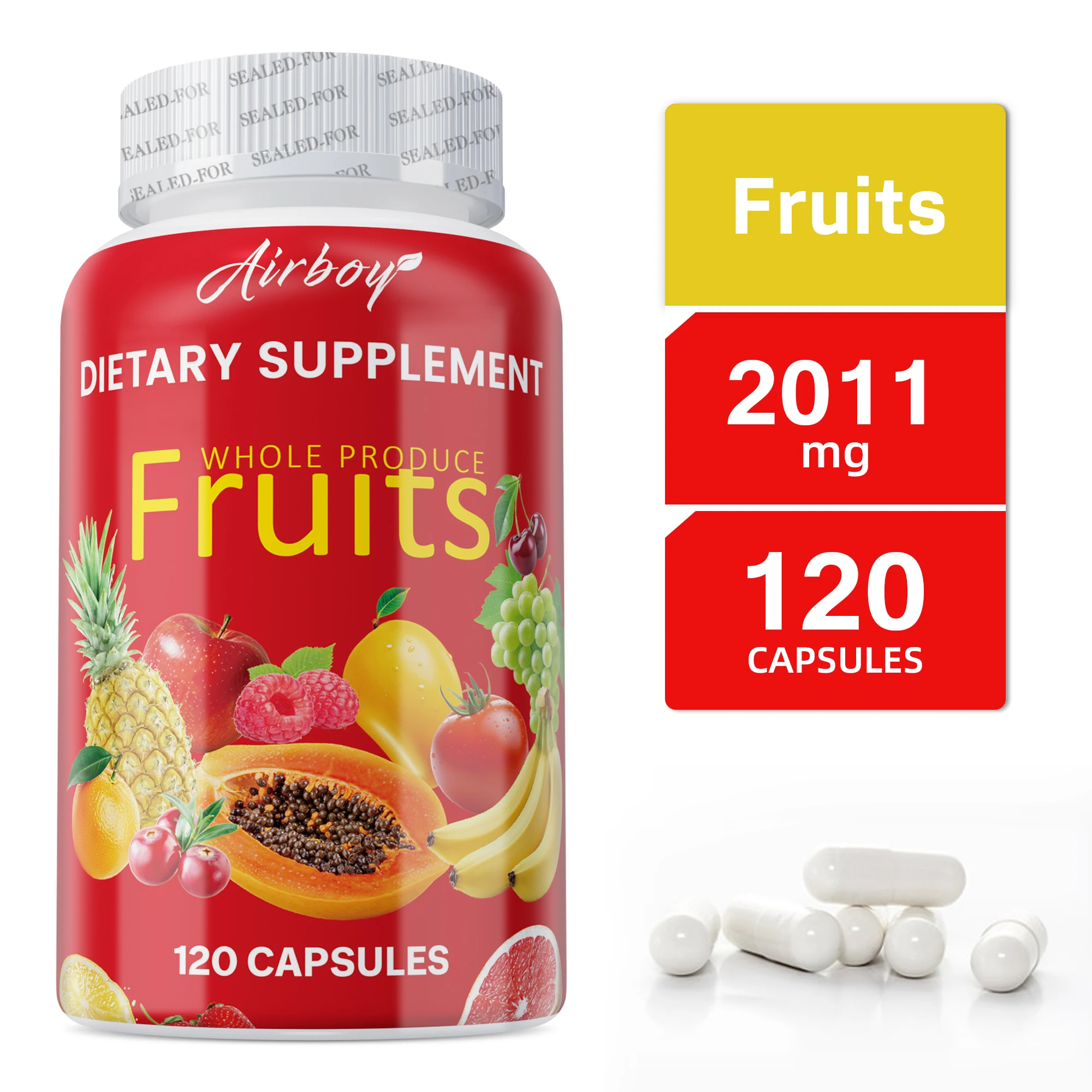 

Фруктовые добавки — натуральный антиоксидант, который поддерживает общее здоровье и повышает защиту от иммунитета тела — 120 капсул